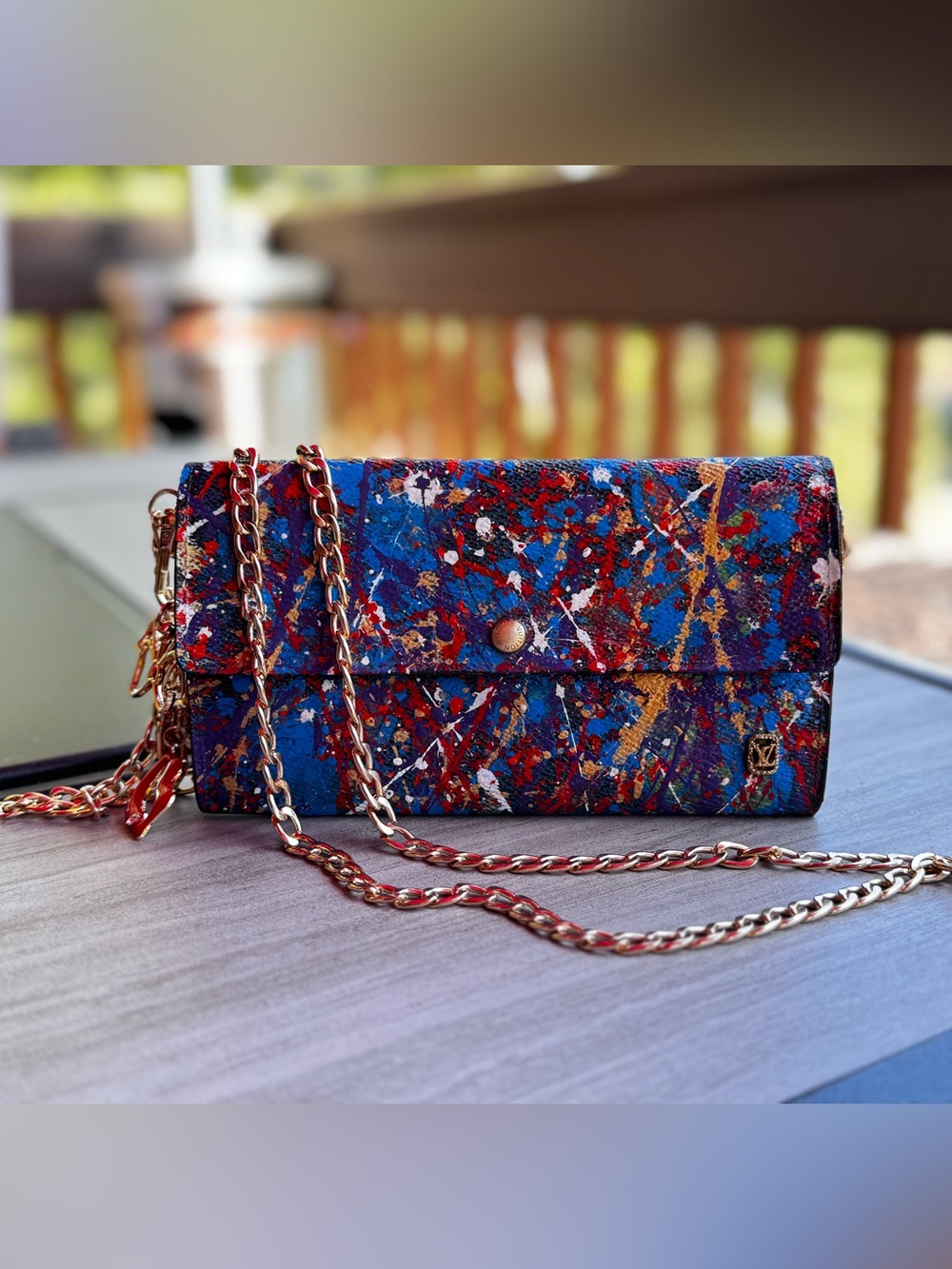 Louis Vuitton, one of a kind reinvented Sarah wallet converted Crossbody vintage - Picture 3 of 15